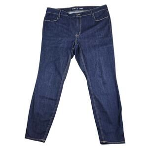 Old Navy High Rise Super‎ Skinny Jeans Women's 22 Long Blue Stretch Dark Wash